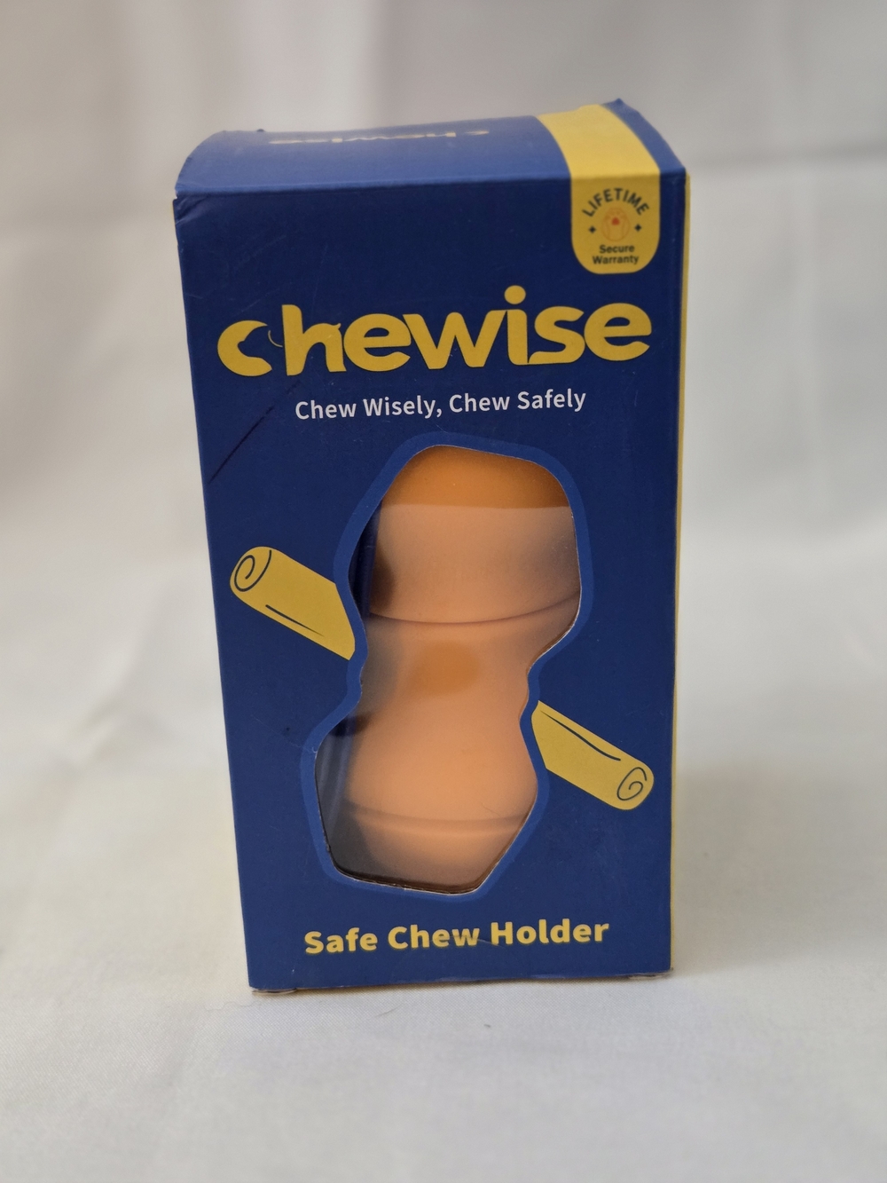 Chewise Safe Chew Holder - Orange Dog Chew Toy